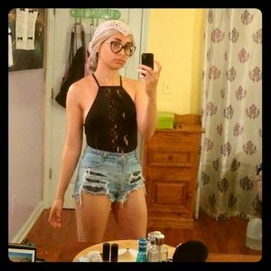 Bongo Distressed Light-Wash Shorts